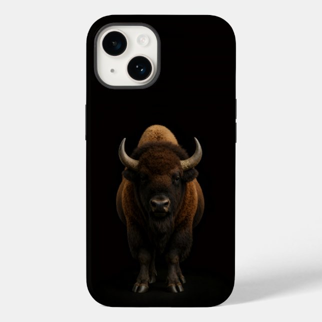 Black 4 Luxe iPhone 14 Mate, American Bison Case-Mate iPhone Case (Back)