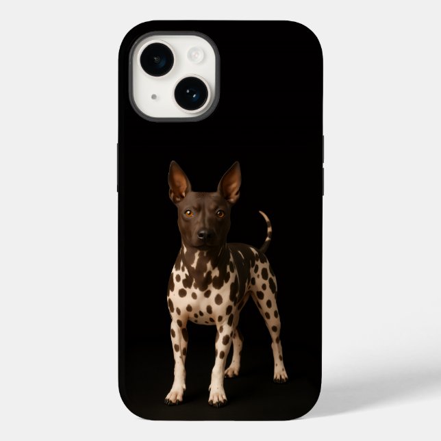 Black 4 Luxe iPhone 14 Mate, Hairless Terrier Case-Mate iPhone Case (Back)