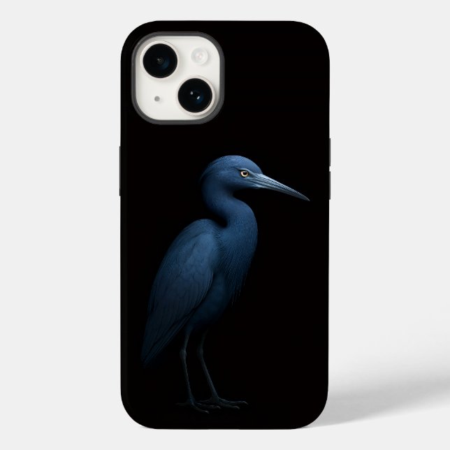 Black 4 Luxe iPhone 14 Mate, Little Blue Heron Case-Mate iPhone Case (Back)