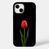 Black 4 Luxe iPhone 14 Mate, Ruby Red Tulip