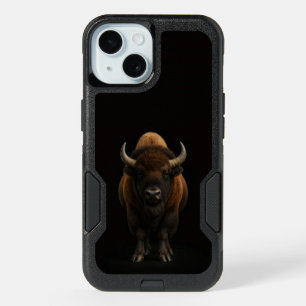 Black 4 Luxe iPhone 15 Case, American Bison