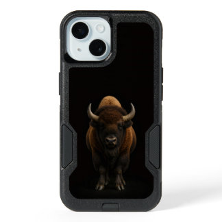 Black 4 Luxe iPhone 15 Case, American Bison