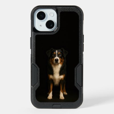 Black 4 Luxe iPhone 15 Case, Aussie Shepherd