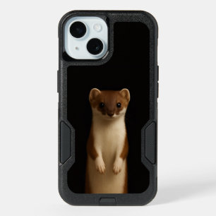 Black 4 Luxe iPhone 15 Case, Elegant Weasel Case