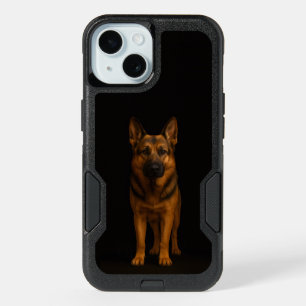 Black 4 Luxe iPhone 15 Case, German Shepherd Dog