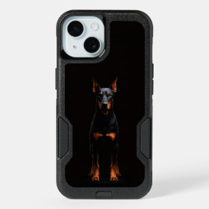 Black 4 Luxe iPhone 15 Case, Guardian Doberman Dog