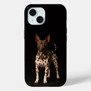 Black 4 Luxe iPhone 15 Case, Hairless Terrier Dog Case