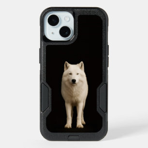 Black 4 Luxe iPhone 15 Case, Ivory Arctic Wolf