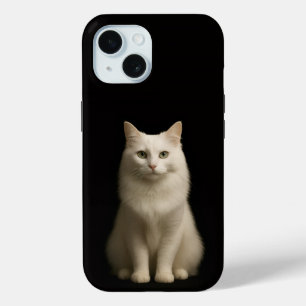 Black 4 Luxe iPhone 15 Case-Mate, Angora Cat Case