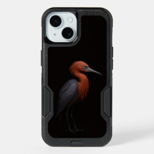 Black 4 Luxe iPhone 15 Case, Reddish Egret