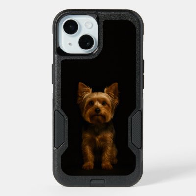 Black 4 Luxe iPhone 15 Case, Yorkshire Terrier
