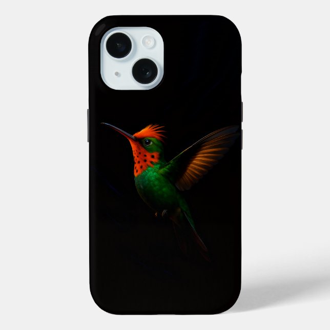 Black 4 Luxe iPhone 15 Mate, Tufted Coquette Bird Case-Mate iPhone Case (Back)