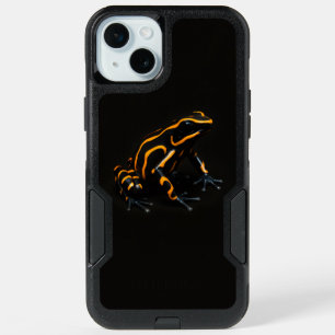 Black 4 Luxe iPhone 15 Plus, Black Orange Frog