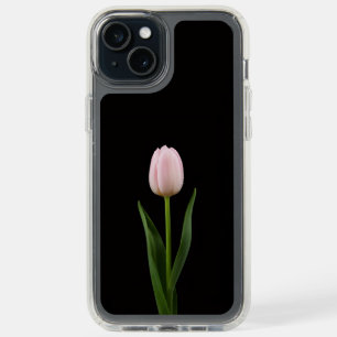 Black 4 Luxe iPhone 15 Plus, Blush Pink Tulip iPhone 15 Plus Case