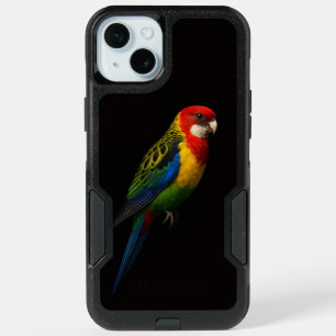 Black 4 Luxe iPhone 15 Plus Case, Eastern Rosella