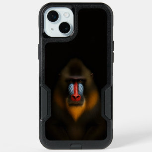Black 4 Luxe iPhone 15 Plus Case, Mandrill Monkey Case