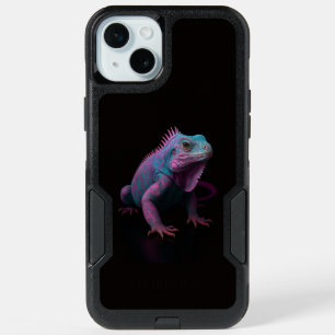 Black 4 Luxe iPhone 15 Plus Case, Pink Iguana