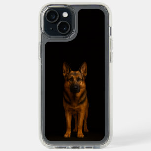 Black 4 Luxe iPhone 15 Plus, German Shepherd Dog Plus Case