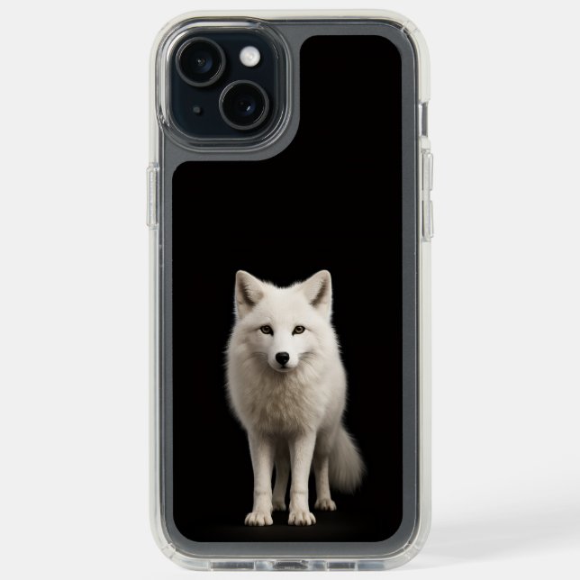 Black 4 Luxe iPhone 15 Plus, Ivory Arctic Fox Speck iPhone Case (Front (Black))