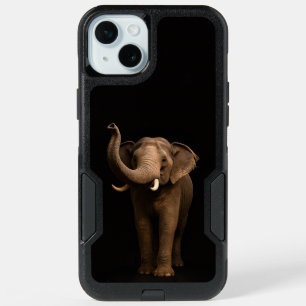 Black 4 Luxe iPhone 15 Plus, Mighty Elephant Plus Case