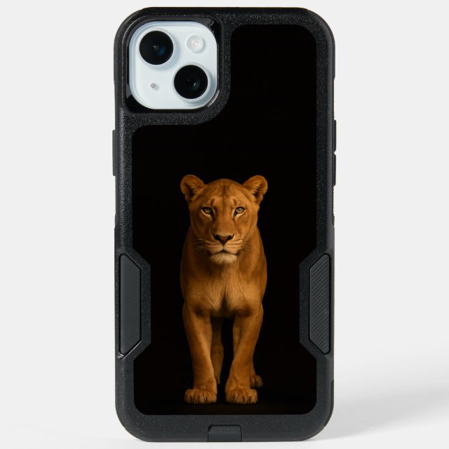 Black 4 Luxe iPhone 15 Plus, Noble Lioness Plus Case (Back)
