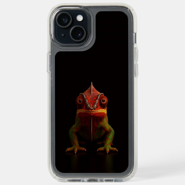 Black 4 Luxe iPhone 15 Plus, Panther Chameleon Speck iPhone Case (Front (Black))