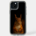Black 4 Luxe iPhone 15 Plus, Red Squirrel iPhone 15 Plus Case