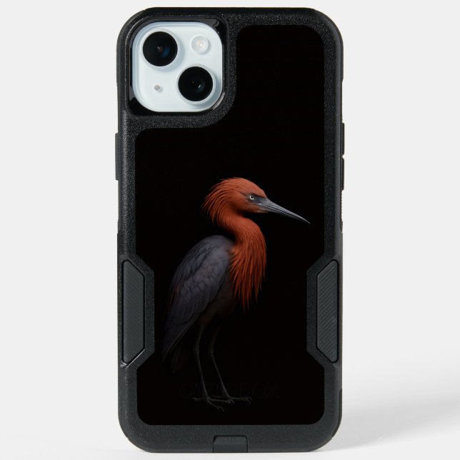 Black 4 Luxe iPhone 15 Plus, Reddish Egret (Back)