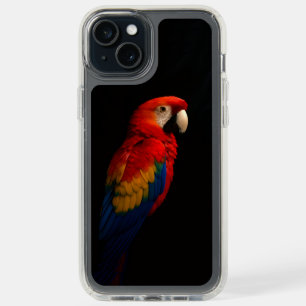 Black 4 Luxe iPhone 15 Plus, Scarlet Parrot iPhone 15 Plus Case