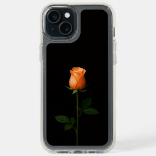 Black 4 Luxe iPhone 15 Plus, Sunset Orange Rose iPhone 15 Plus Case