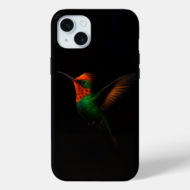 Black 4 Luxe iPhone 15 Plus, Tufted Coquette Bird Case-Mate iPhone Case (Back)