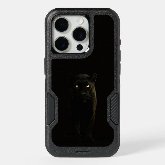 Black 4 Luxe iPhone 15 Pro, Black Panther Pro Case (Back)