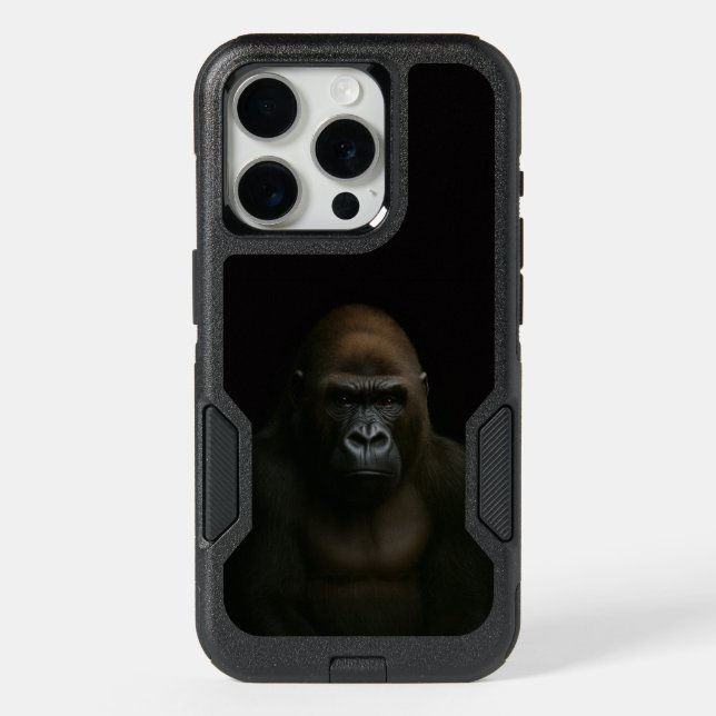 Black 4 Luxe iPhone 15 Pro Case, Gorilla Case (Back)