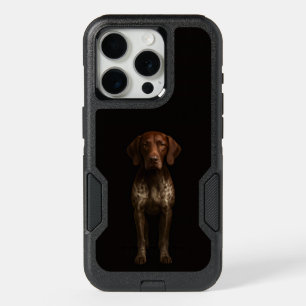 Black 4 Luxe iPhone 15 Pro, German Pointer Dog Pro Case
