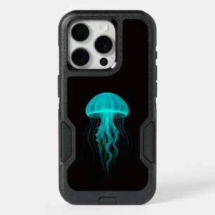 Black 4 Luxe iPhone 15 Pro, Green Jellyfish Pro Case