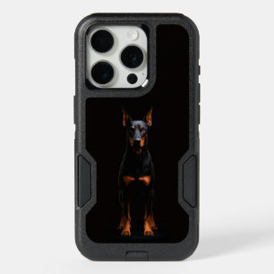 Black 4 Luxe iPhone 15 Pro, Guardian Doberman Dog