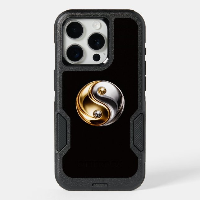 Black 4 Luxe iPhone 15 Pro, Harmony Yin Yang (Back)
