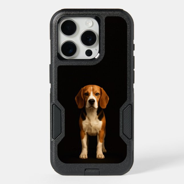 Black 4 Luxe iPhone 15 Pro, Kind Beagle Pro Case (Back)