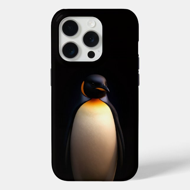 Black 4 Luxe iPhone 15 Pro Mate, Emperor Penguin Case-Mate iPhone Case (Back)