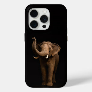 Black 4 Luxe iPhone 15 Pro Mate, Mighty Elephant iPhone 15 Pro Case