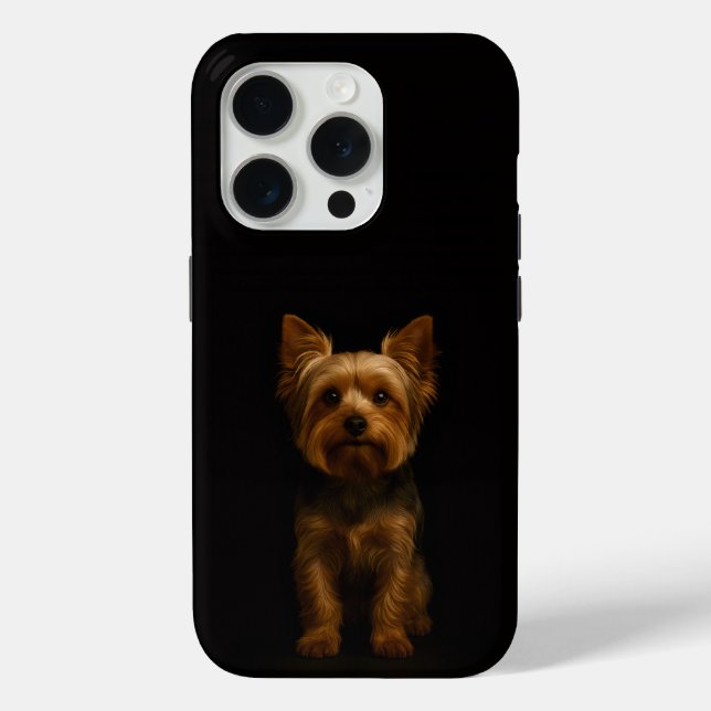 Black 4 Luxe iPhone 15 Pro Mate Yorkshire Terrier Case-Mate iPhone Case (Back)