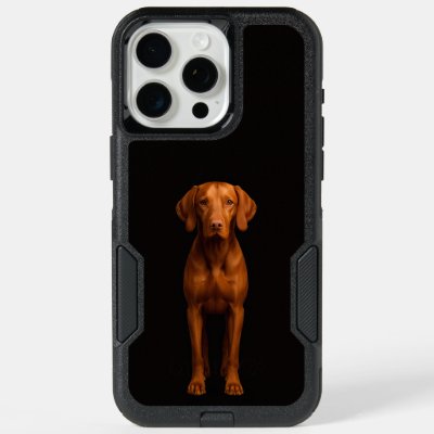 Black 4 Luxe iPhone 15 Pro Max, Agile Vizsla Dog
