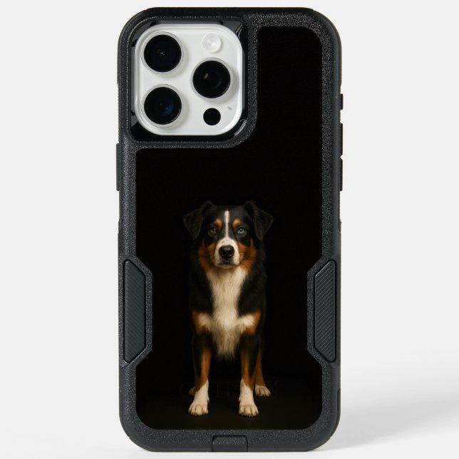 Black 4 Luxe iPhone 15 Pro Max, Aussie Shepherd (Back)