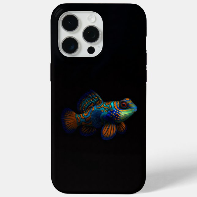 Black 4 Luxe iPhone 15 Pro Max, Dragonet Mandarin Case-Mate iPhone Case (Back)