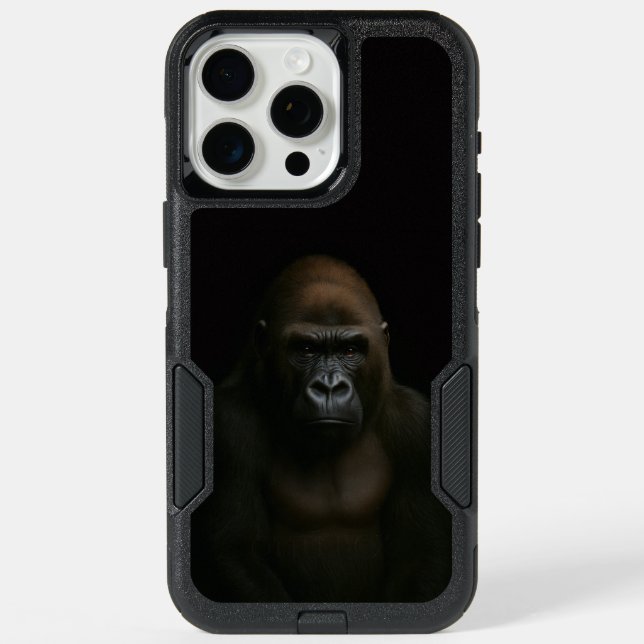 Black 4 Luxe iPhone 15 Pro Max, Gorilla Max Case (Back)