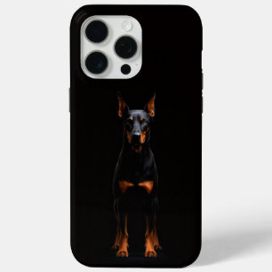 Black 4 Luxe iPhone 15 Pro Max, Guardian Doberman iPhone 15 Pro Max Case