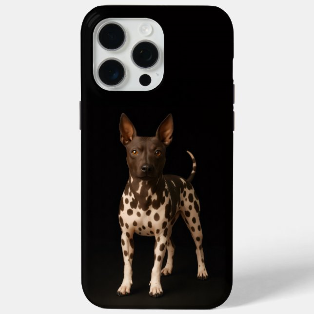 Black 4 Luxe iPhone 15 Pro Max, Hairless Terrier Case-Mate iPhone Case (Back)
