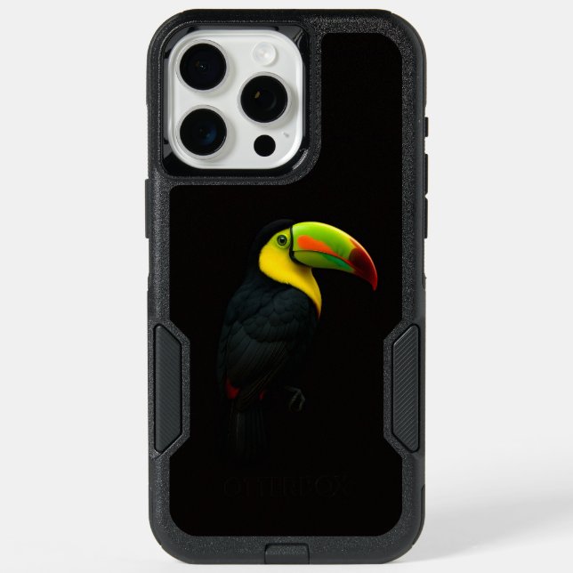 Black 4 Luxe iPhone 15 Pro Max, Keel Billed Tucan (Back)