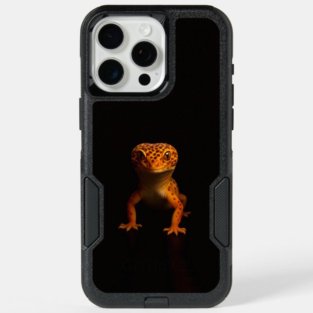 Black 4 Luxe iPhone 15 Pro Max, Leopard Gecko (Back)
