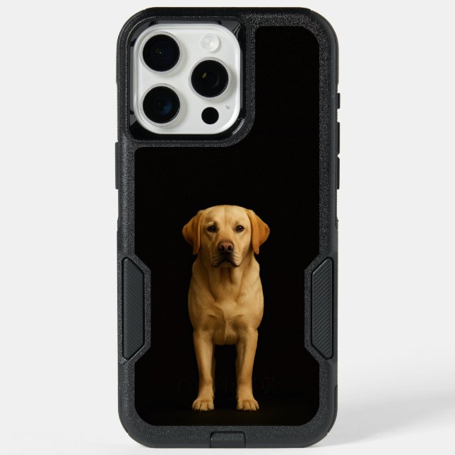 Black 4 Luxe iPhone 15 Pro Max Minimalist Labrador Case (Back)